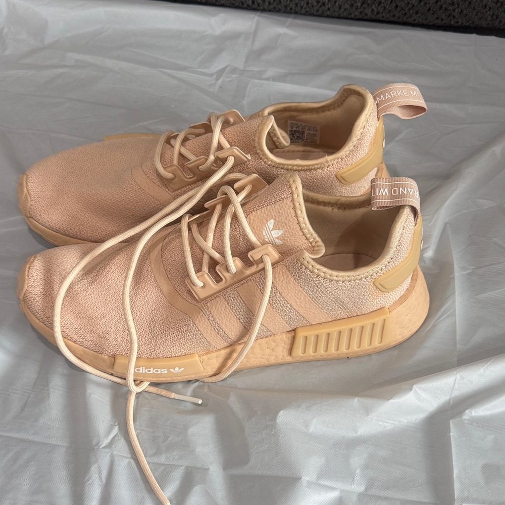 Adidas NMD R1 Beige Tan Sneakers Women’s Size (9) Boost Running Shoes